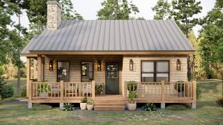 34'x29' Stunning 2-Bedroom Cabin Design !!! Cozy and Perfect 