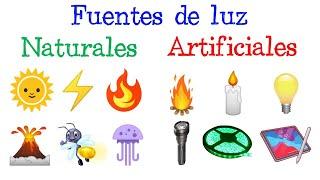 Fuentes de luz Naturales y Artificiales | EJEMPLOS | [Fácil y Rápido] | FÍSICA |