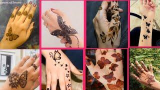 70+ Butterfly  Mehndi Design | Simple Mehendi Collection 2023 | Butterfly Mehndi Tattoo Design 