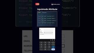 Input Mode Attributes in HTML  #css #html #coding