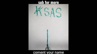 how to draw ksas name logo easy #shotrs #viralshorts #logo #name #art