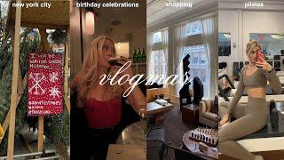 vlogmas | holidays in nyc, birthday celebrations + gift shopping