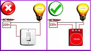 How To Make TTP223 Touch Switch Ac 220v | DIY Touch Switch Using TTP223 | Electronic Touch Switch