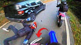 Crazy Driver RAMS Into Biker - Unexpected & Epic Motorcycle Moments - Ep. 599