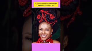 Fashionable Nigerian Bridal Traditional Hairstyles 2023 | Amazing Tribal Braids | Wedding #shorts