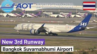 New Runway Bangkok Suvarnabhumi Airport Plane Spotting