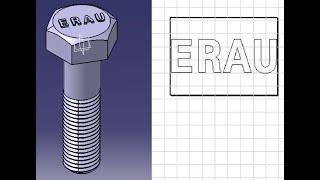 Emboss or Deboss Logos on Parts Using Text in CATIA