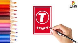 How to draw T series logo