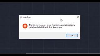 AutoCAD License Reset "The License manager is not functioning or is improperly installed"