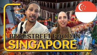 Trying STREET FOOD in Singapore for our first time!  Newton Food Center