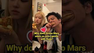 Why does Bruno Mars seem so extra gentle with Rosé?  #celebrity #BrunoMars #Rosé