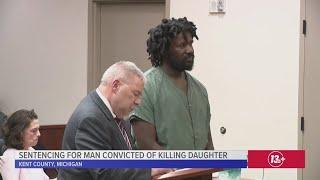 Man convicted in fatal shooting of 2-year-old daughter learns sentence