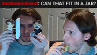 jerma shows his new YOUTOOZ and talks about GROTTO BEASTS while eating a BLT