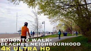 Toronto Walk - Beaches Neighbourhood (walking tour 4k)