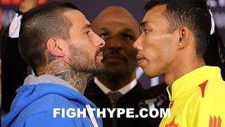 LUCAS MATTHYSSE COMES FACE TO FACE WITH TEWA KIRAM AND LOOKS A LOT SMALLER; UPSET IN THE MAKING?