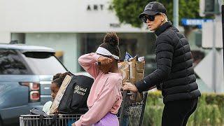 Charlize Theron Takes Her Kids To The Supermarket During Global Health Scare