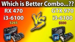 GTX 970 vs RX 470 | i3-6100 | NEW GAMES BENCHMARK