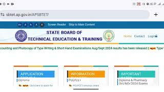 AP SBTET Diploma | Results release  | Date & Time | Direct link 