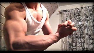 Teen Bodybuilder Pumping Biceps! At Home /w 16 years old PolskiOlympia