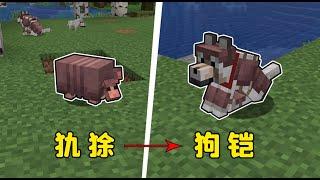 我的世界：犰狳加入MC，狗子解鎖新外觀：土狗#Minecraft #MC #我的世界