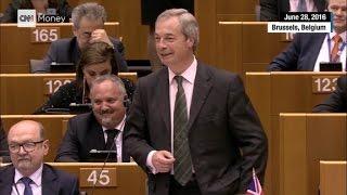 Brexit leader booed at EU parliament