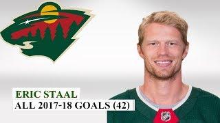 Eric Staal (#12) All 42 Goals of the 2017-18 NHL Season