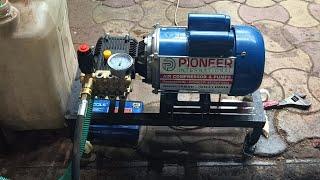 250 BAR TRIPLEX PLUNGER PUMP 2 HP CROMPTON MOTOR  FULL TESTING VIDEO  CONTACT ️ 9726255752️