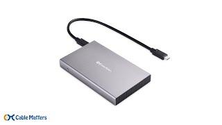 Cable Matters Premium Aluminum 10Gbps Gen 2 USB C Hard Drive Enclosure for 2.5" SSD / HDD