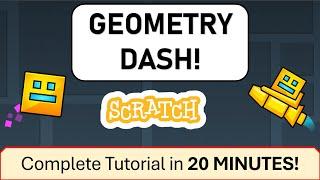 How to make GEOMETRY DASH in Scratch!  FULL TUTORIAL IN 20 MINUTES!