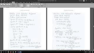 Robotics and Automation tutorial solution 4.11 A 2 DOF positioning table is used to orient parts for