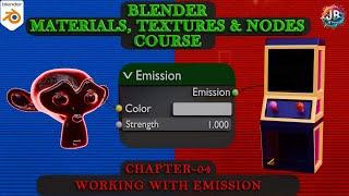 Blender Materials, Textures & Nodes Course: Chapter-4: Working with Emission #blender #b3d #3d