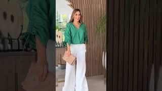  VERDE e BRANCO: Combinação Ideal para o Seu Look | Moda Feminina e Dicas de Moda #shorts