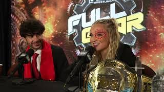 JULIA HART WINS AEW TBS CHAMPIONSHIP! | AEW Full Gear 2023 Media Scrum