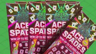 LIVEMichigan Lottery Ticket $20 Ace Of Spades Full Book!