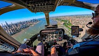 Flying the 407 Into The Wall Street Heliport