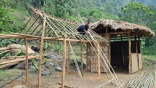 Girl builds shelter, completes bamboo shelter, IDEAL SHELTER - Bàn Thị Ta