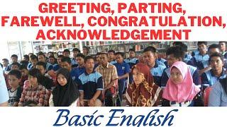 English greeting, parting, farewell, congratulation and acknowledgement Updated