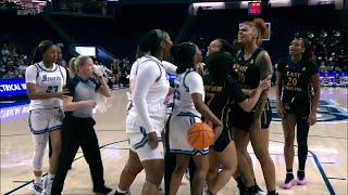 🫢 DOUBLE Intentional Fouls + Technical In HEATED Exchange Fighting For The Ball | Women's Basketball