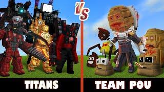 All Titans in Skibidi vs. Pou (Bou's Revenge) | Minecraft (WHO IS THAT!?)