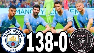 FIFA 25- MESSI RONALDO NEYMAR & MBAPPE | ALL STARS |  MANCHESTER CITY 138-0 INTER MIAMI | UCL LIVE