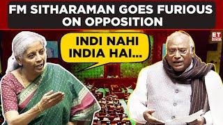 Finance Minister Nirmala Sitharaman Goes Furious On Opposition | ET Now | Latest News | Breaking