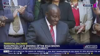 President Cyril Ramaphosa signs the NPA Amendment Bill into law