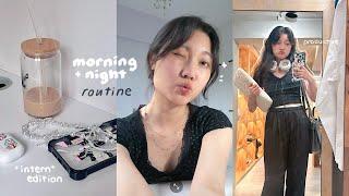 my *productive* 6AM morning & night routine ️ day in my (intern) life