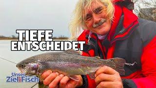 EINE MONTAGE: ALLE TIEFEN - FORELLENSEE KNACKEN! Unser Ziel ist Fisch - Angelschule mit JÖRG OVENS