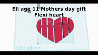 3D printed timelapse Eli age 11 Mothers day heart flexi