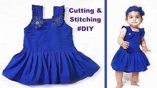 Kids baby frock cutting and stitching |1 year old girl frock cutting and stitching