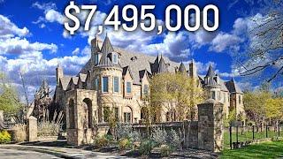 Touring a $7,495,000 Dallas CASTLE With INSANE Playboy Mansion GROTTO!