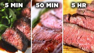 5-Minute Vs. 50-Minute Vs. 5-Hour Steak • Tasty