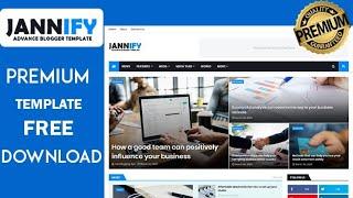 Jannify Responsive Premium Blogger Template free Download