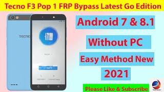 Tecno F3 Pop 1 Pro FRP Bypass Latest GO Edition Without PC